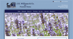 Desktop Screenshot of jhwilliamsfuneralhome.com